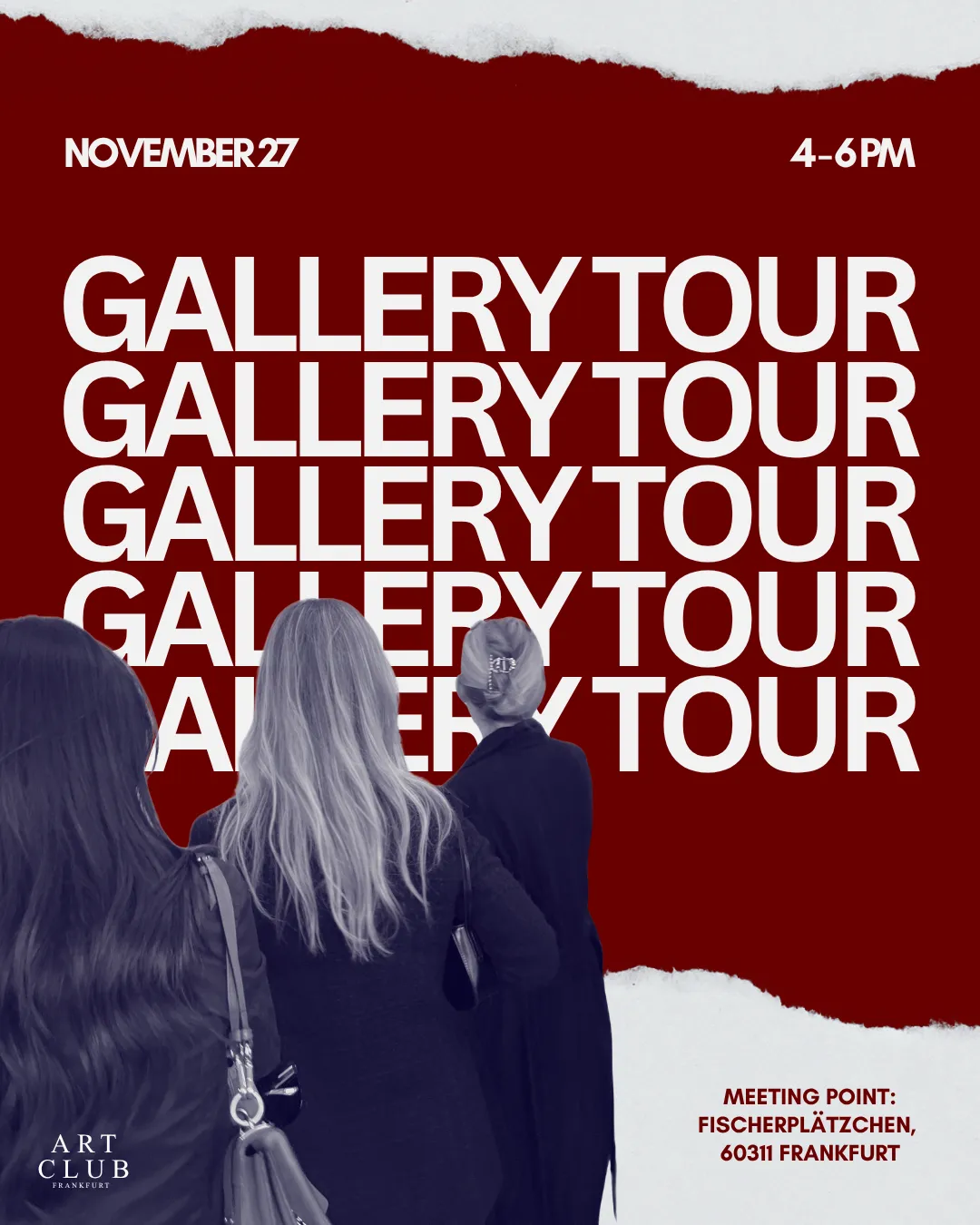 Gallery Tour Flyer from Art Club Event November 27
